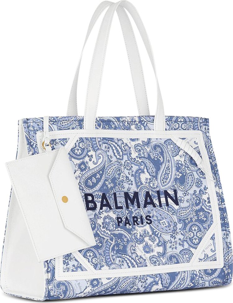 Balmain B Army 42 Tote Bag Pale Blue