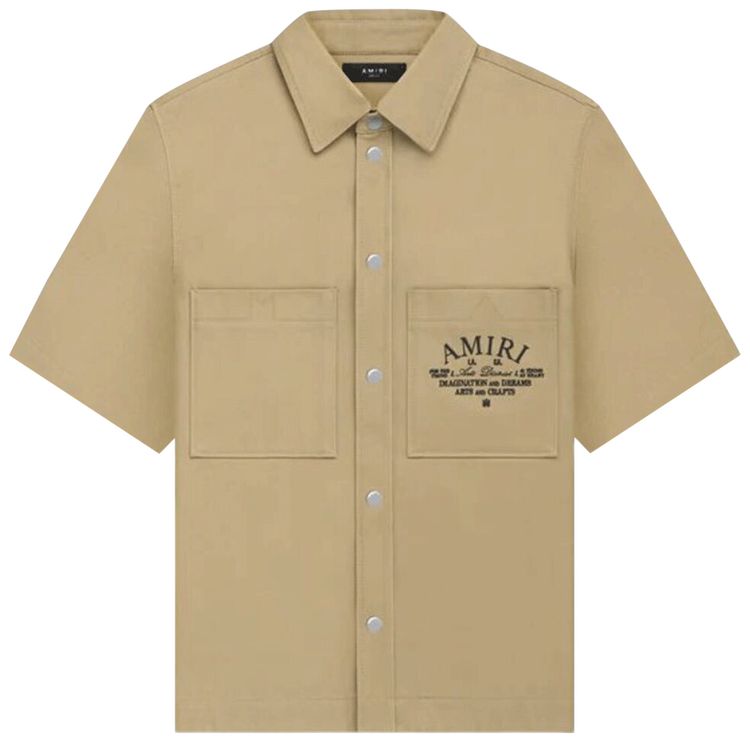 Amiri Arts District Camp Shirt Sepia Tint
