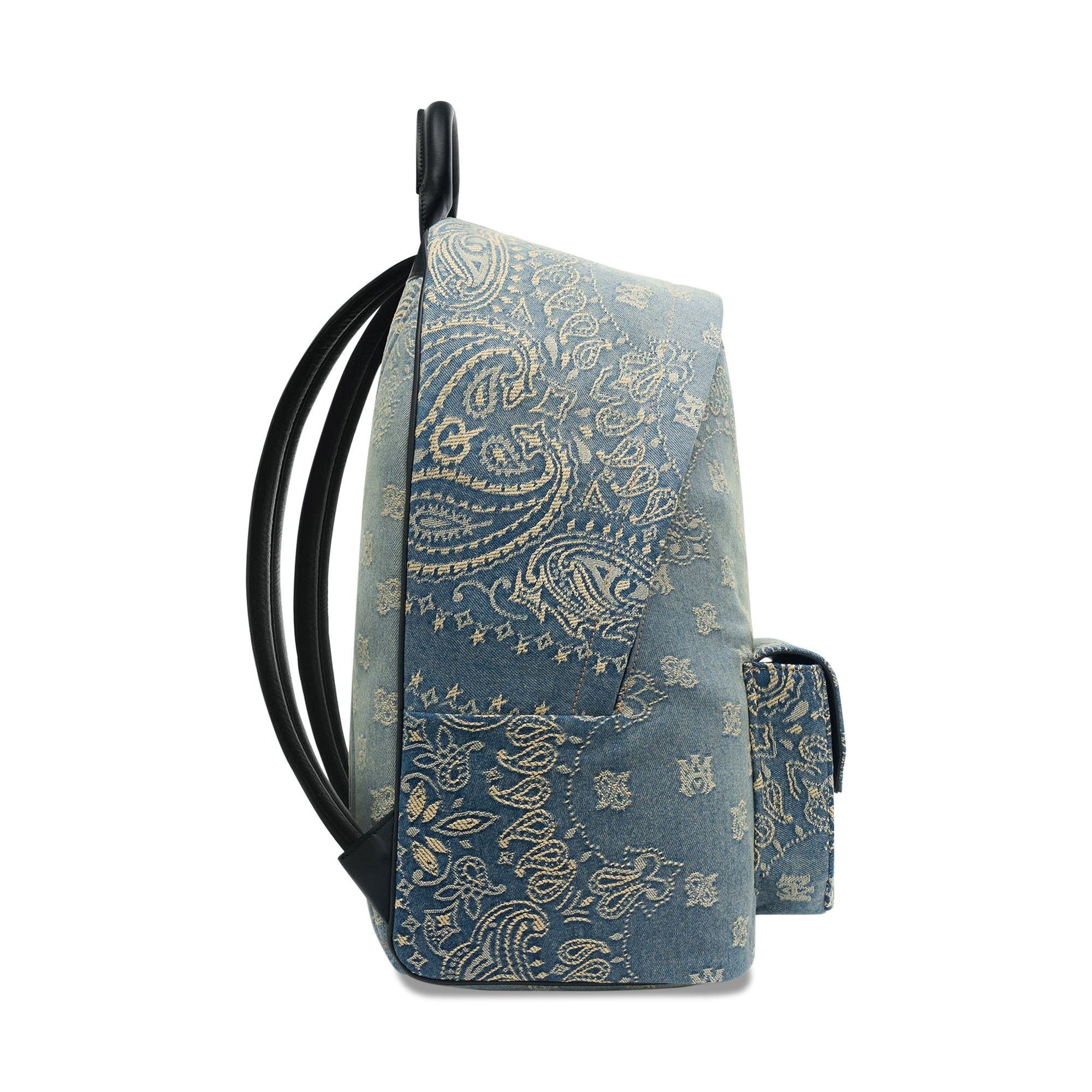 Buy Amiri Denim Bandana Jacquard Backpack 'Blue