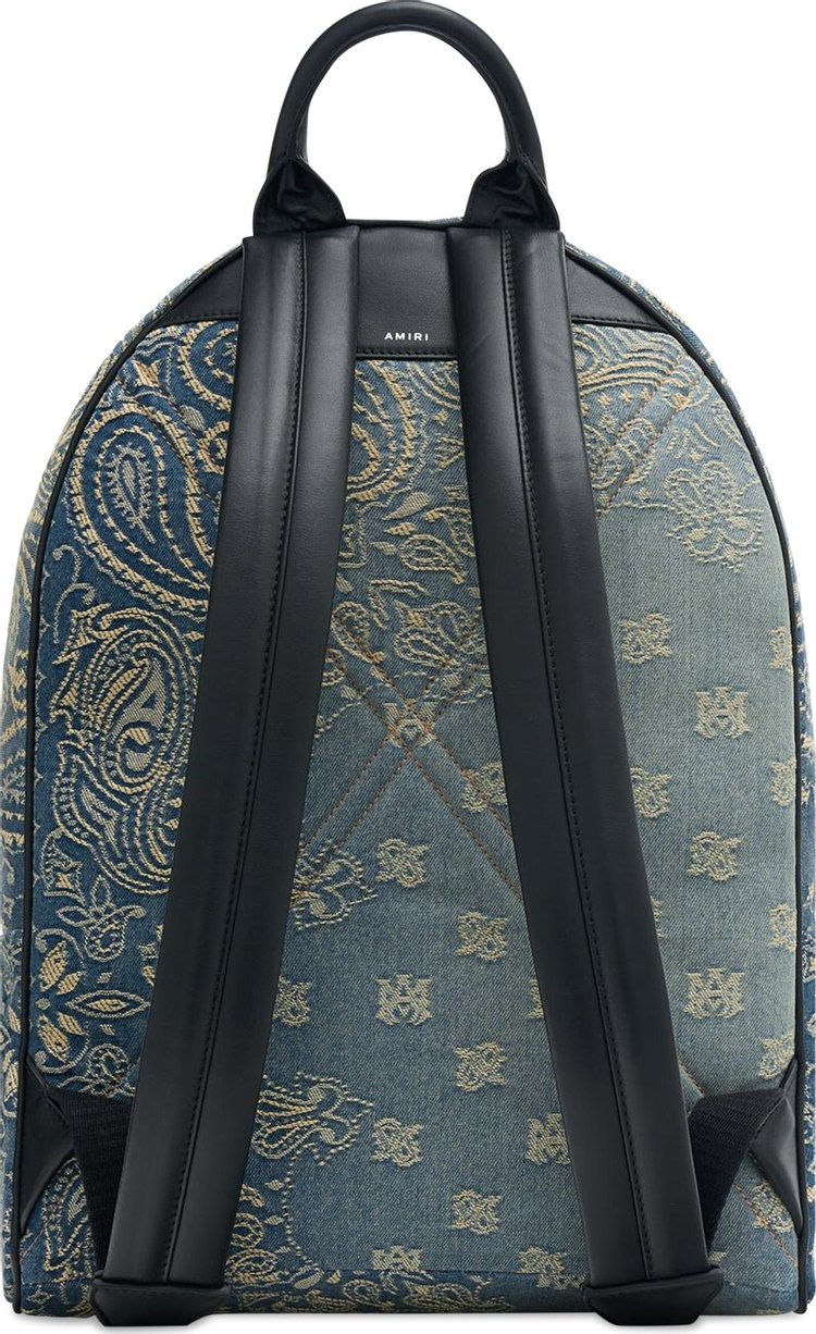 Amiri Denim Bandana Jacquard Backpack Blue