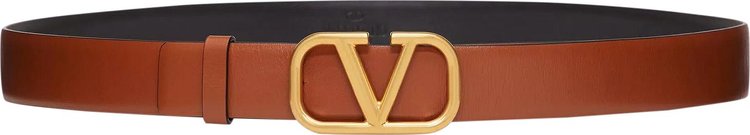 Valentino V Logo Signature Belt 'Brown'