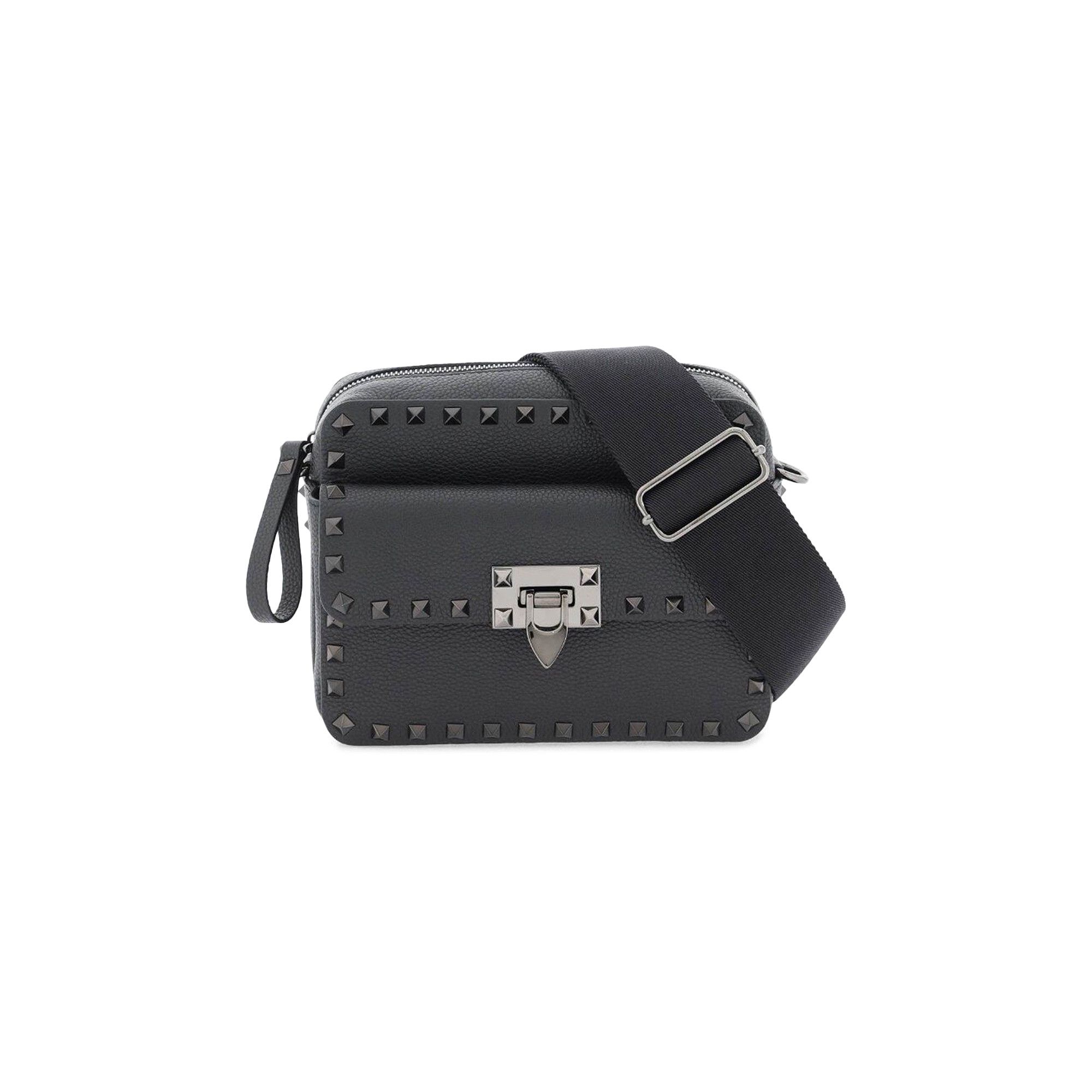 Buy Valentino Garavani Rockstud Zip Up Messenger Bag 'Black
