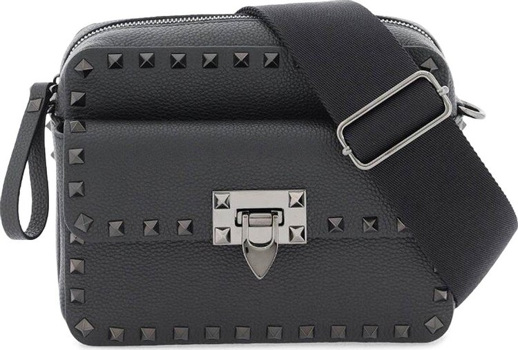 Valentino Garavani Rockstud Zip Up Messenger Bag 'Black'