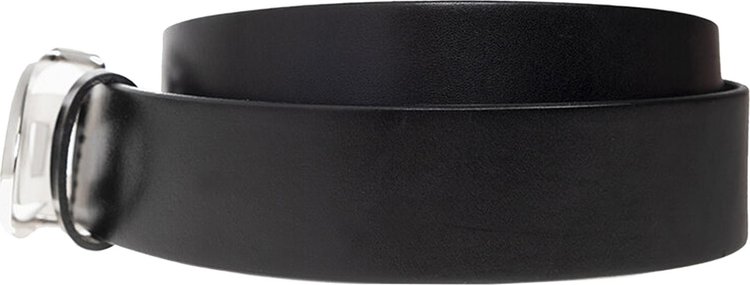 Diesel Leather Buckle Belt Black