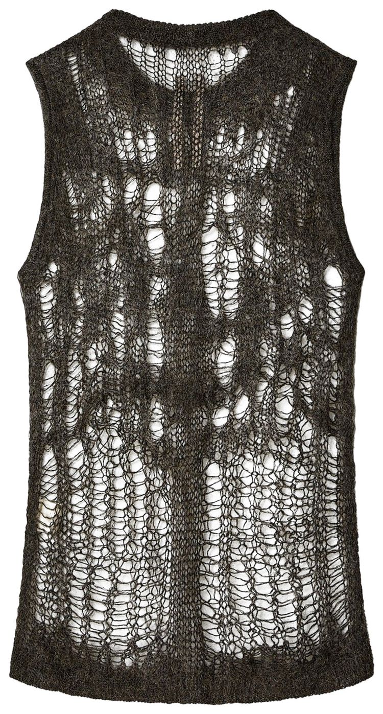 Rick Owens Spider Tank Sweater Dark Dust