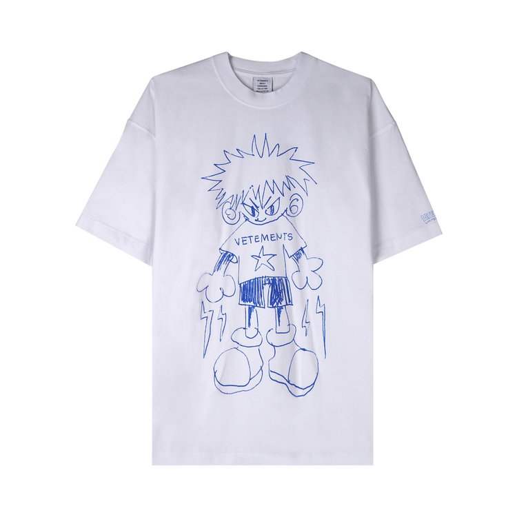 Vetements Scribbled Teen T Shirt White