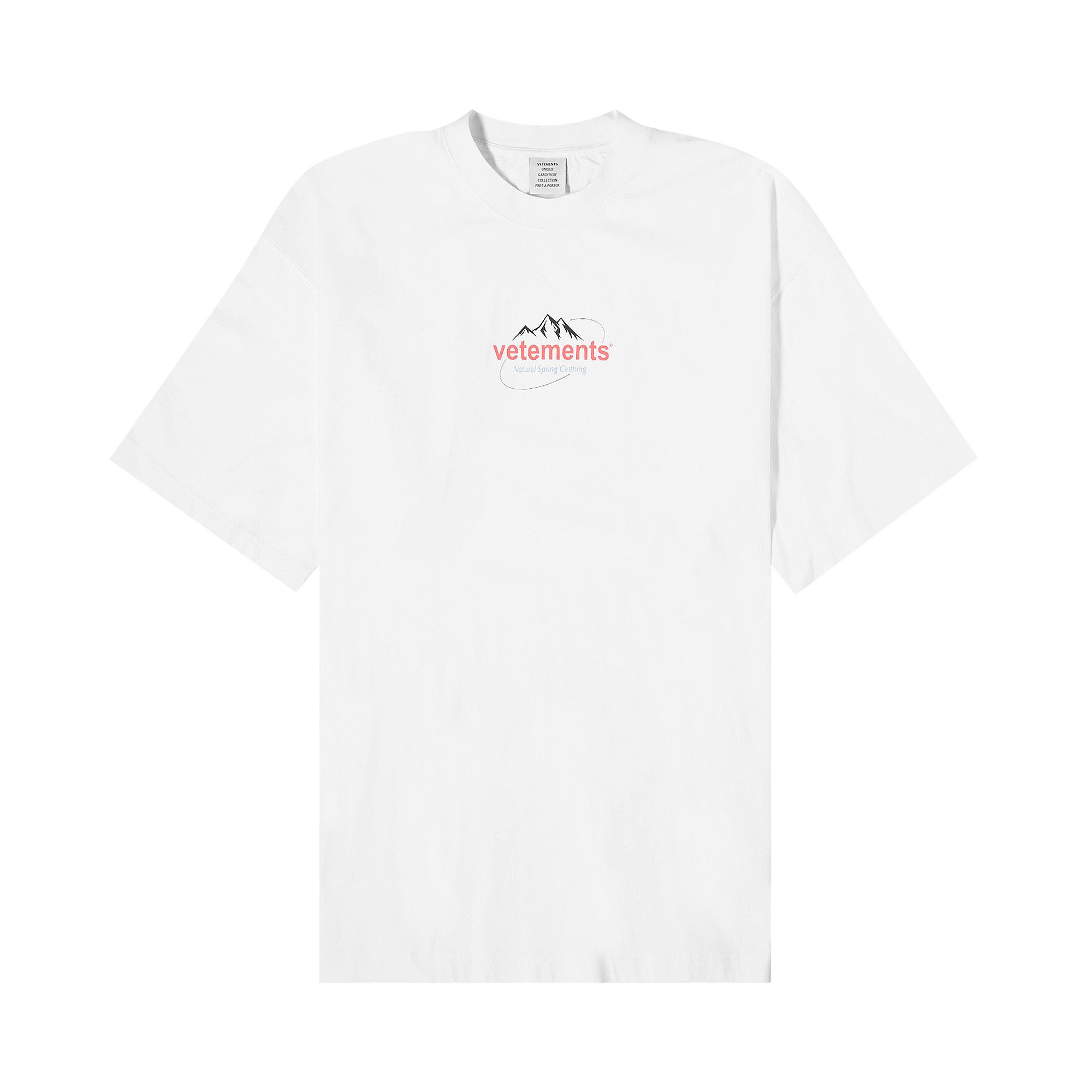 【関税込み】VETEMENTS ホワイト Spring Water Tシャツ White Spring Water T-Shirt by VETEMENTS on Sale