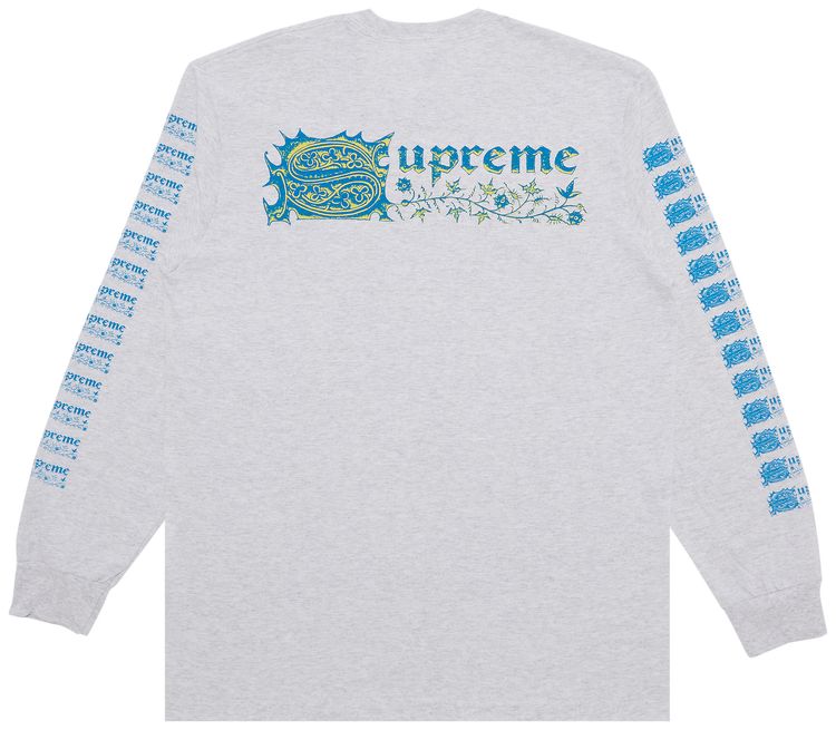 Supreme Saint Sebastian Long Sleeve Tee Ash Grey