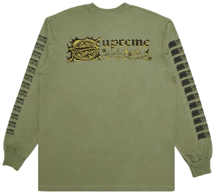 Supreme Saint Sebastian Long Sleeve Tee Light Olive
