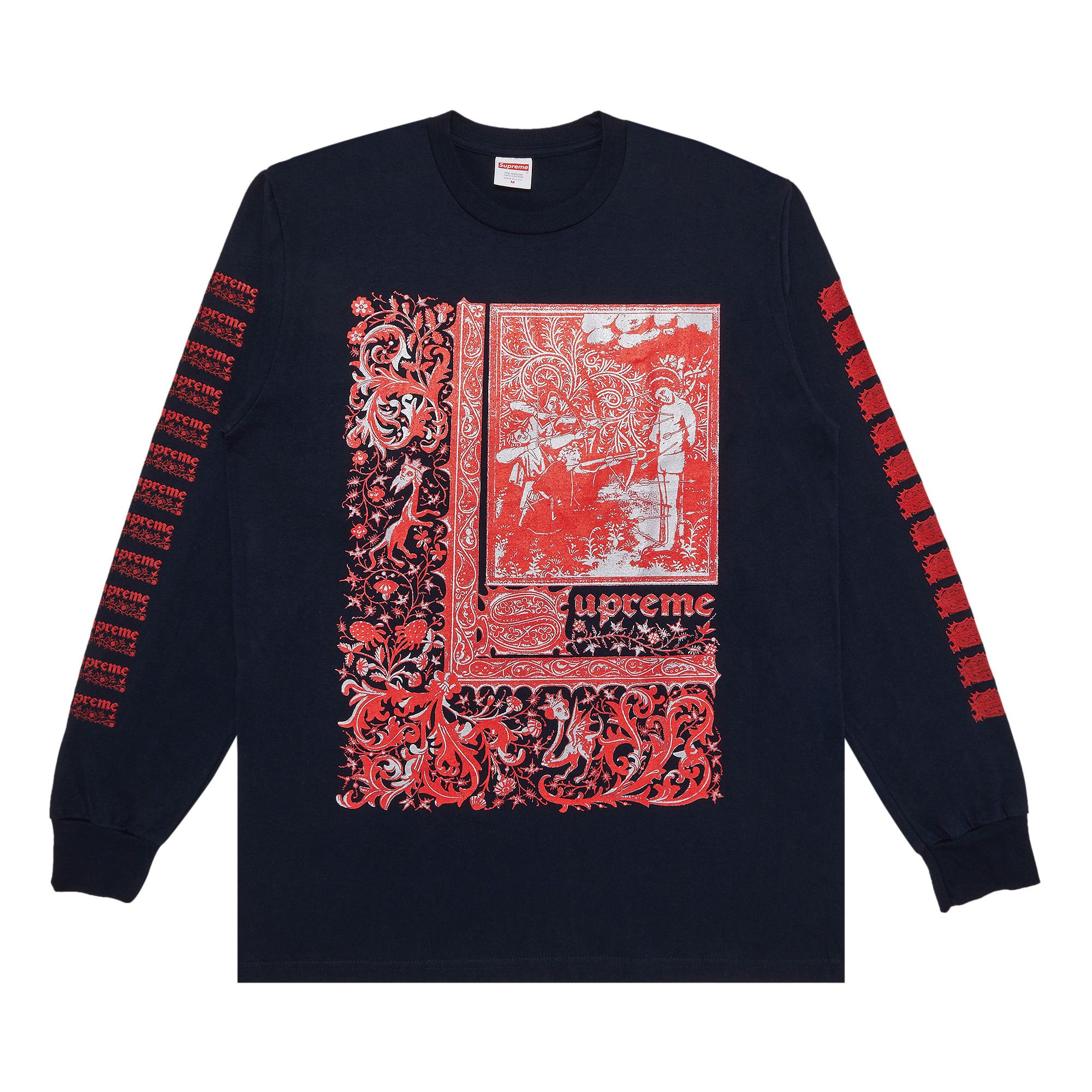 Size l Supreme Saint Sebastian Long-Sleeve Tee 'Navy'