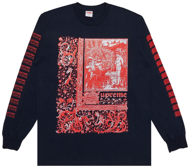 Supreme Saint Sebastian Long Sleeve Tee Navy