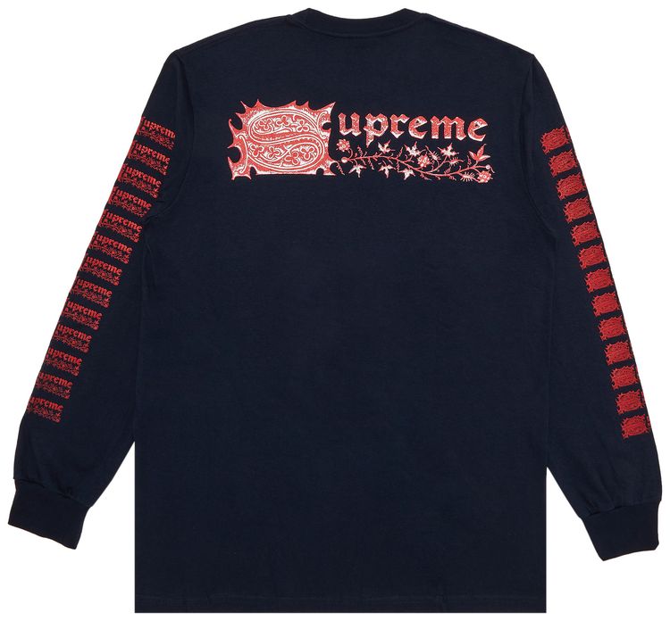 Supreme Saint Sebastian Long Sleeve Tee Navy
