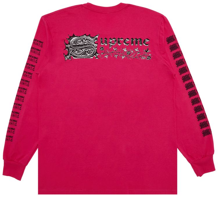 Supreme Saint Sebastian Long Sleeve Tee Pink