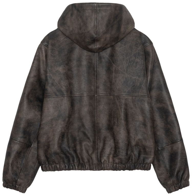 Stussy Hooded Work Jacket Washed Black