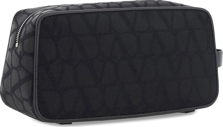 Valentino Iconographe Zip Up Wash Bag Black