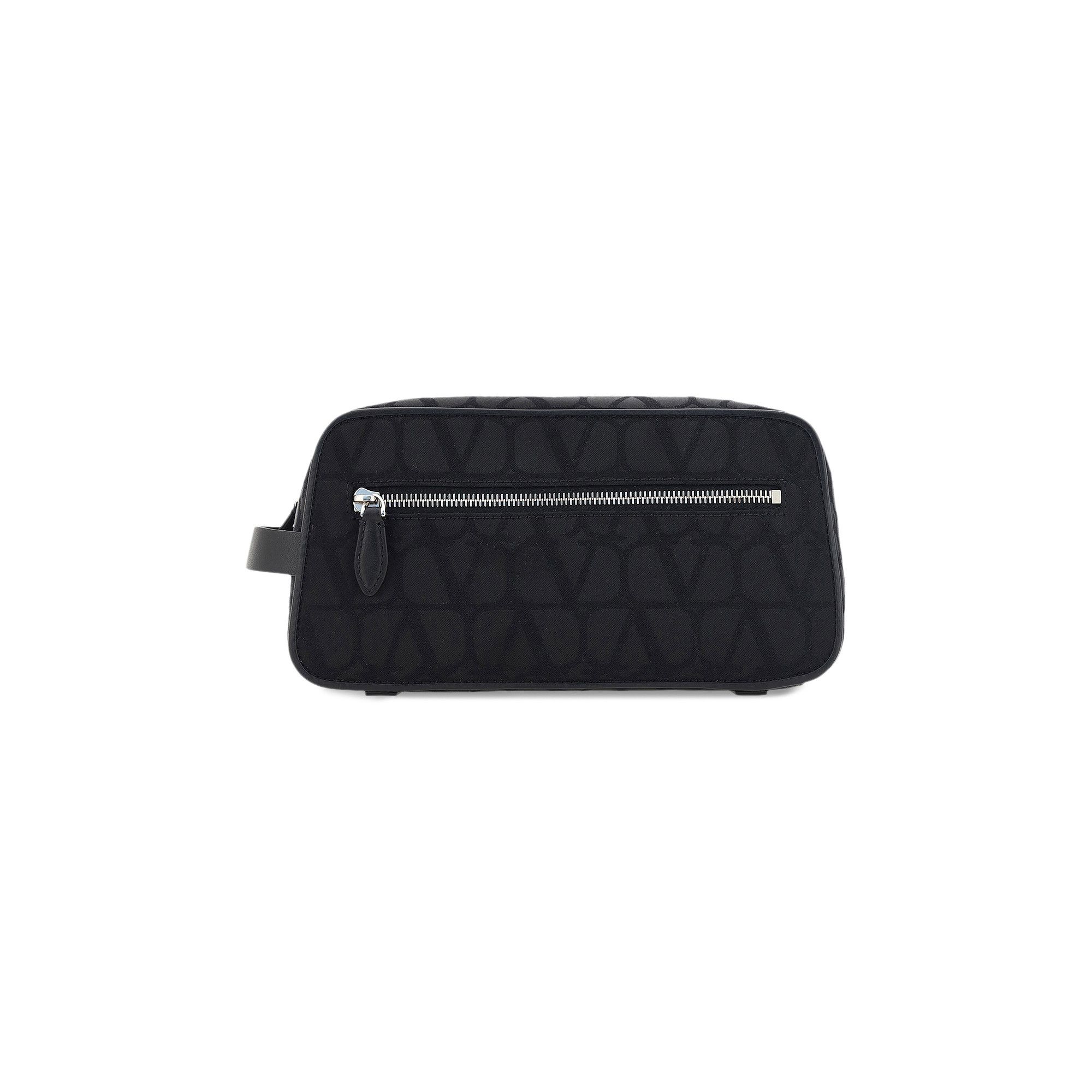 Buy Valentino Iconographe Zip Up Wash Bag Black 4Y2P0T85CSH 0NO GOAT