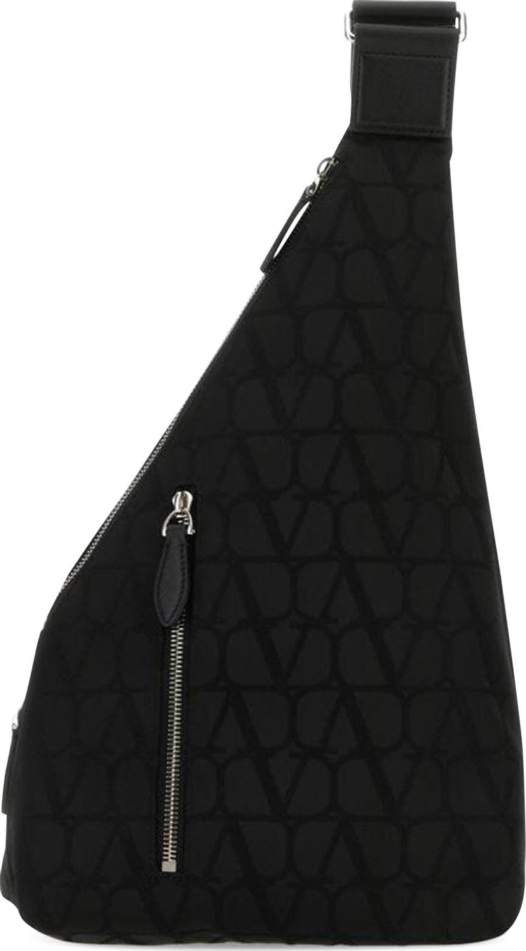 Valentino Toile Iconographe Zip Up One Shoulder Backpack 'Black'