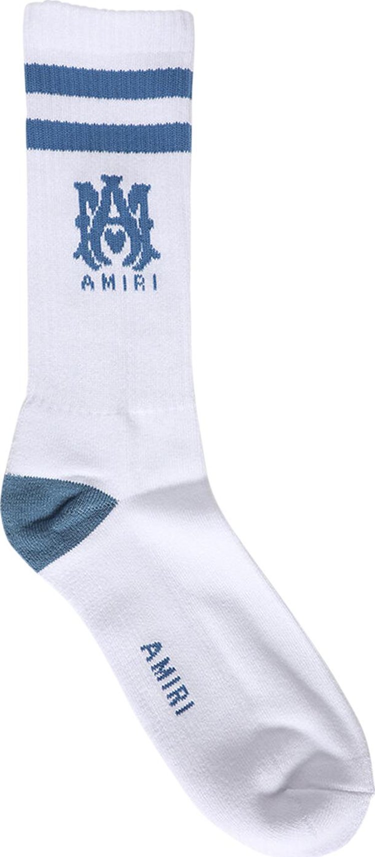 Amiri MA Stripe Sock 'White/Ashley Blue'