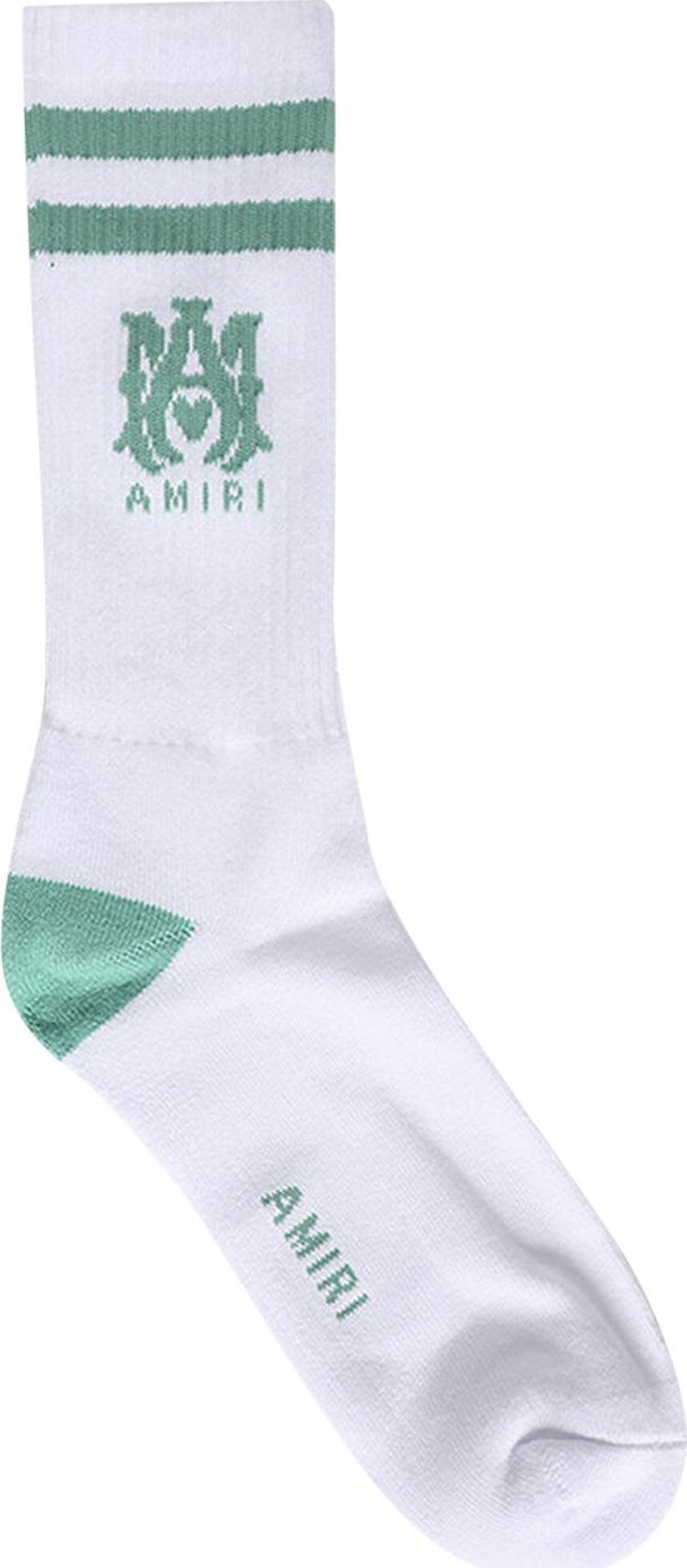 Amiri MA Stripe Sock 'White/Seacrest'
