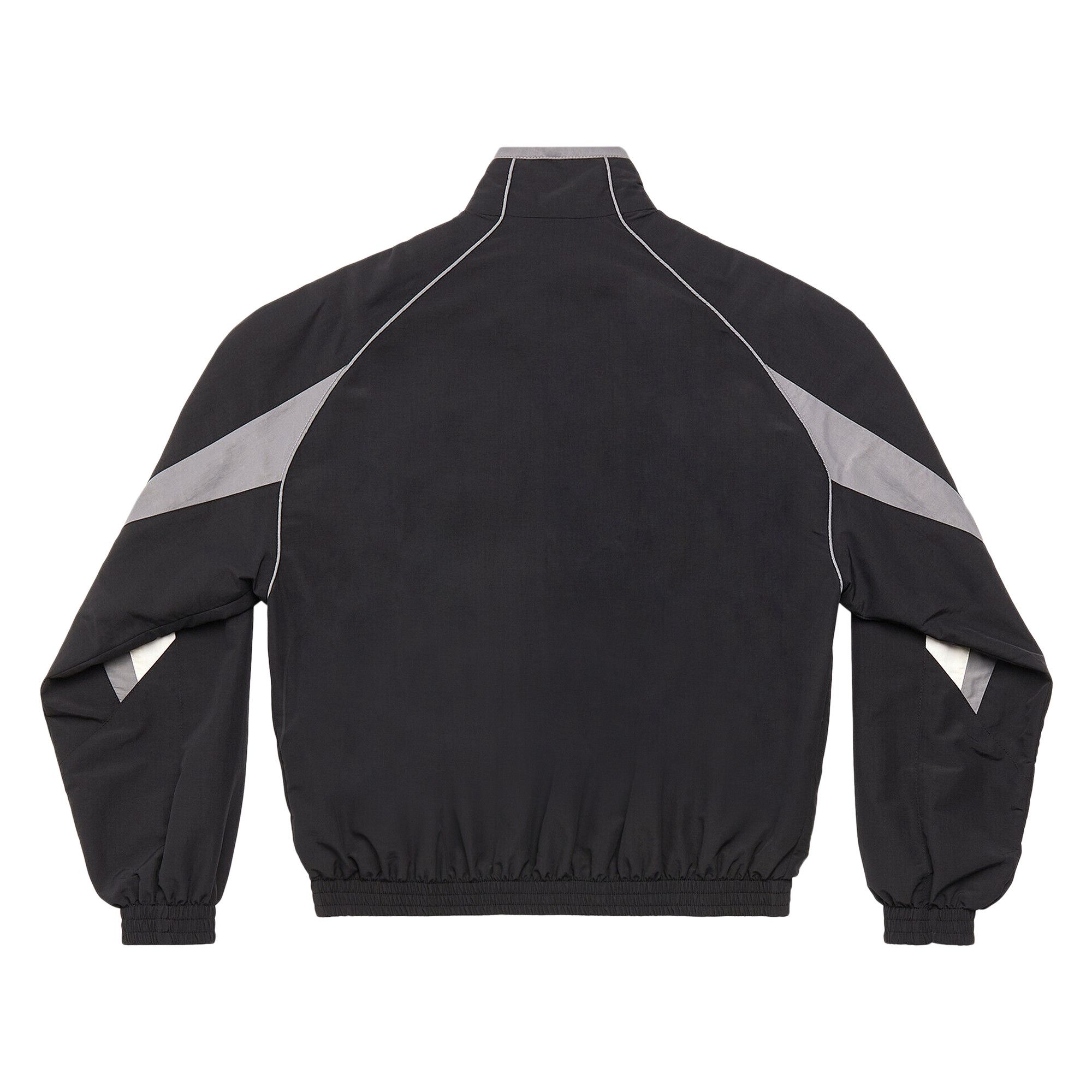 ジャケット BALENCIAGA JACKET (818552TPQ38 1000) Balenciaga Logo Embroidered Zip-Up Jacket – Cettire