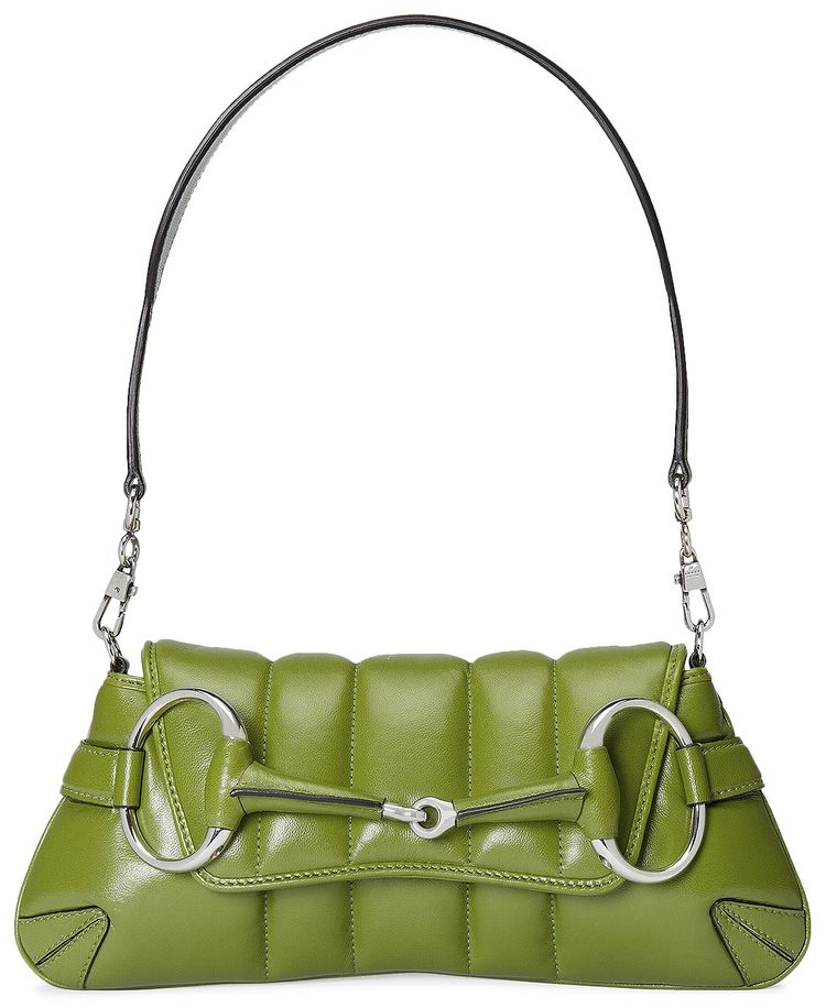 Gucci Horsebit Chain Small Shoulder Bag Lemon Leaf