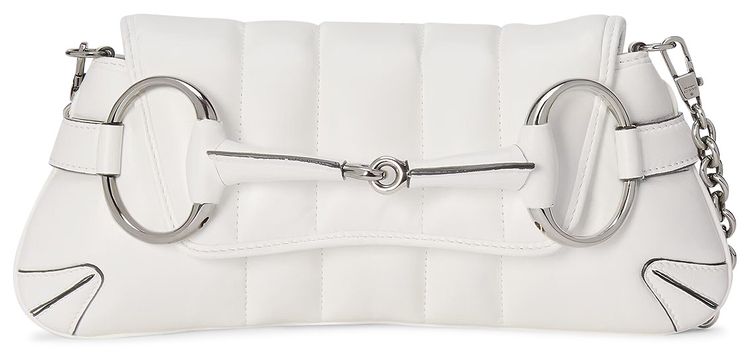 Gucci Horsebit Chain Small Shoulder Bag Great White