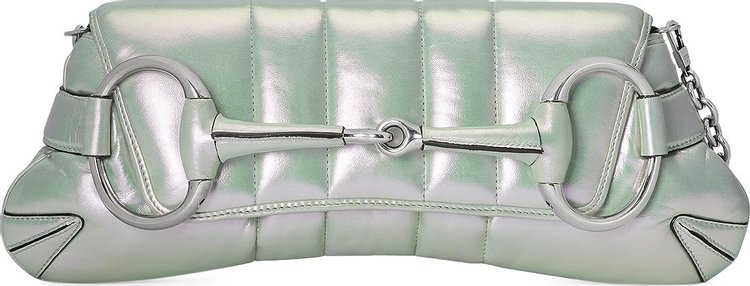 Gucci Horsebit Chain Medium Shoulder Bag 'Green Iridescent'