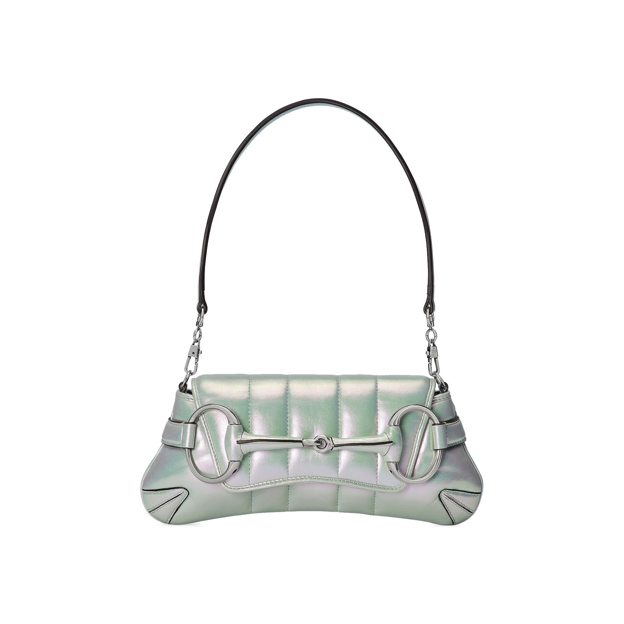 Buy Gucci Horsebit Chain Small Shoulder Bag 'Green Iridescent