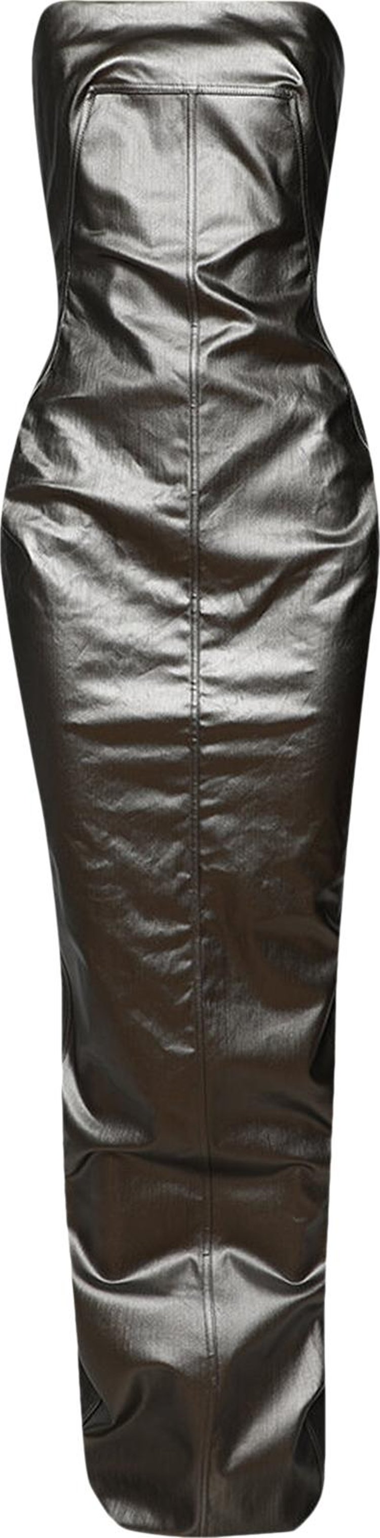 Rick Owens: Black Bustier Leather Tank Top