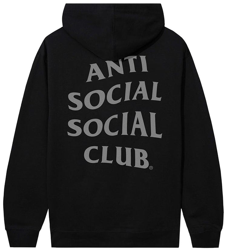 Anti Social Social Club Mind Games Reflective Hoodie Black