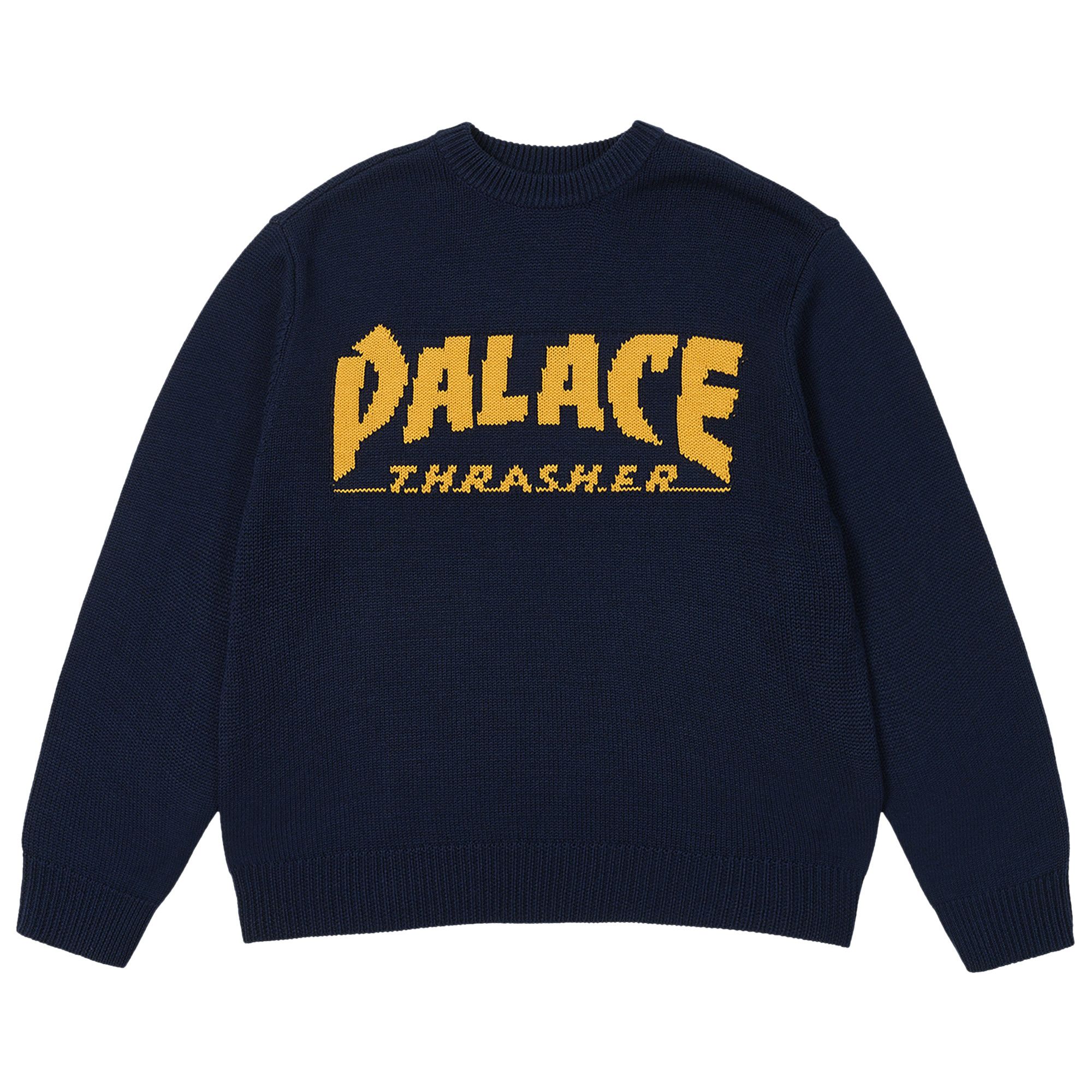 Buy Palace x Thrasher Knit 'Navy' - P25THKW003 | GOAT