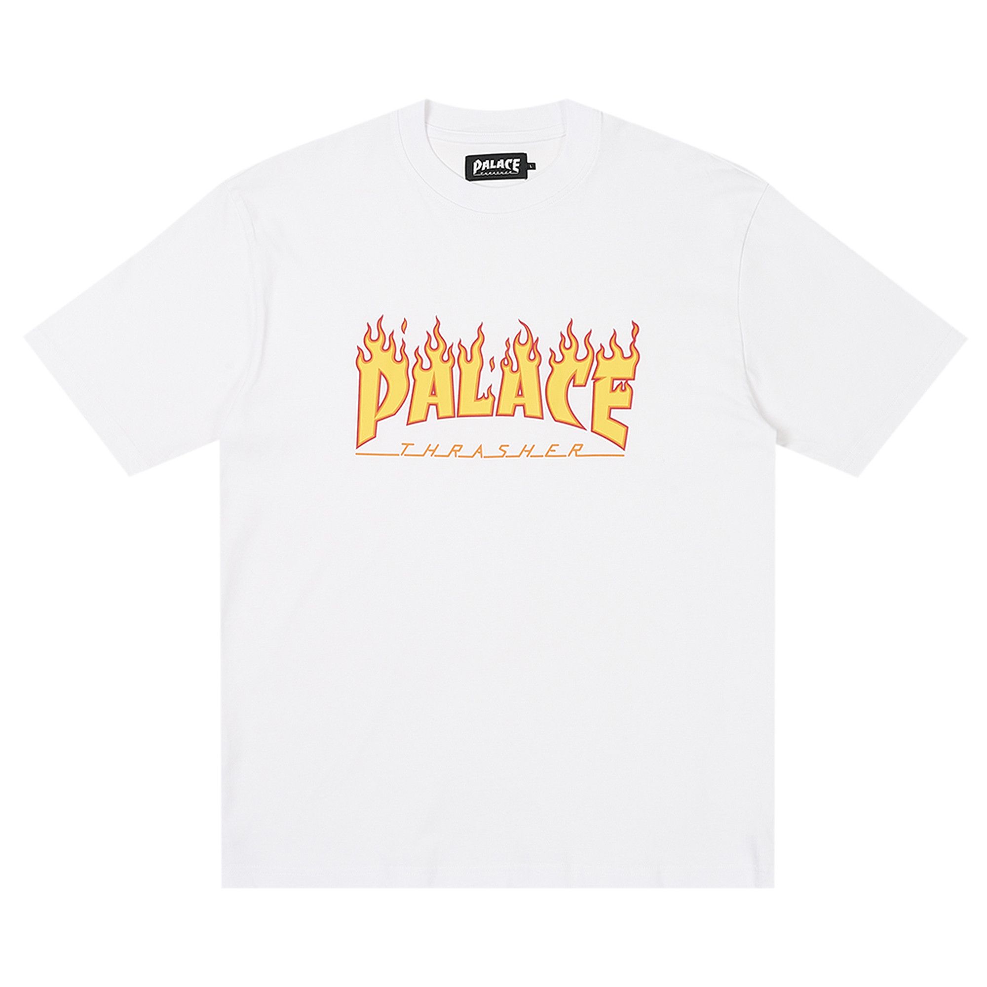Buy Palace x Thrasher T Shirt White P25THTS001 GOAT