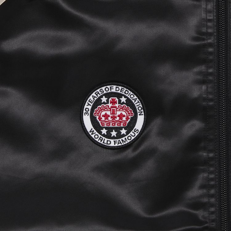 Supreme Satin Hooded Track Jacket Black