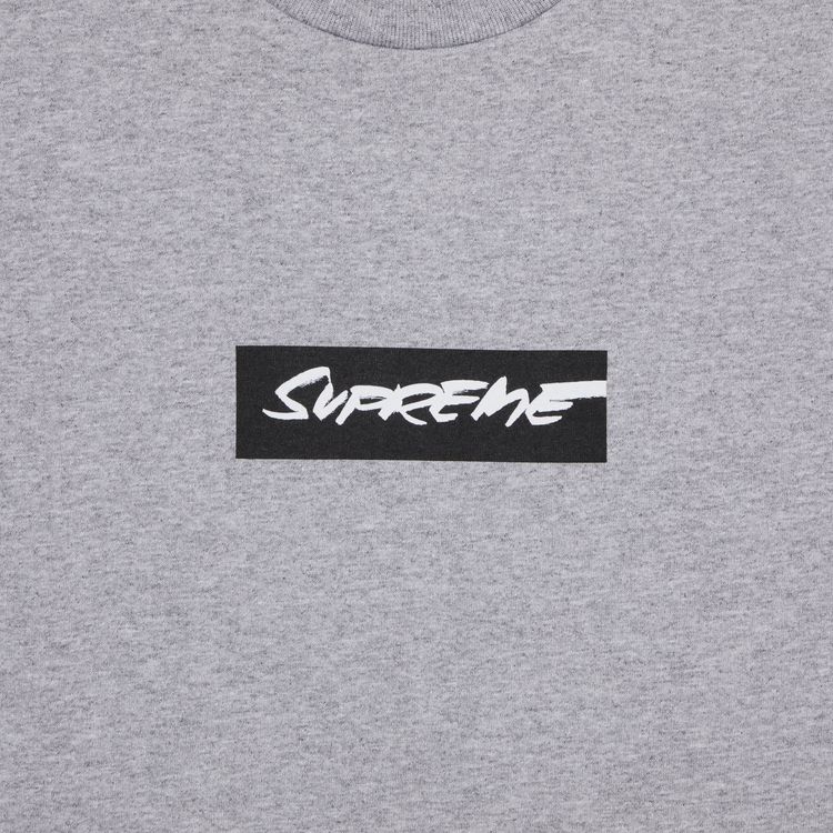 Supreme Futura Box Logo Tee Heather Grey