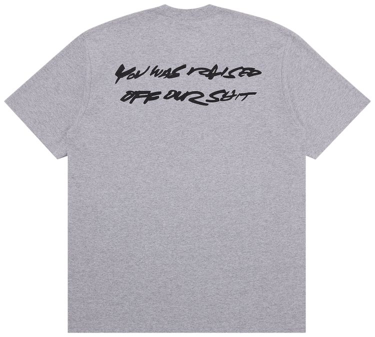 Supreme Futura Box Logo Tee Heather Grey