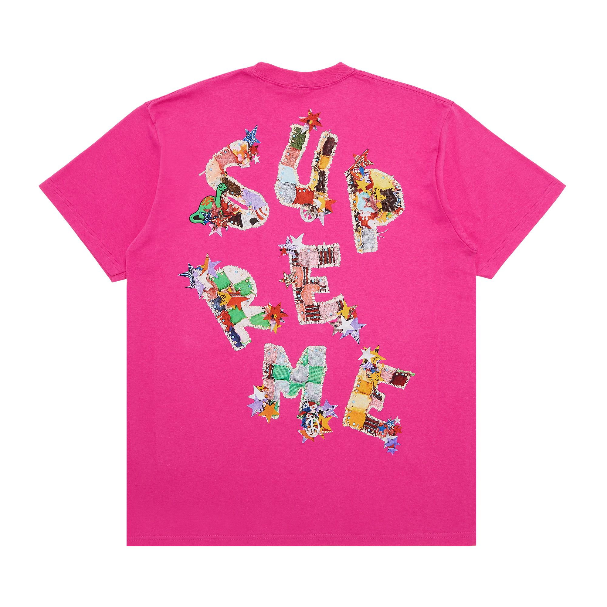 Size xl Supreme Patchwork Tee 'Fuchsia'
