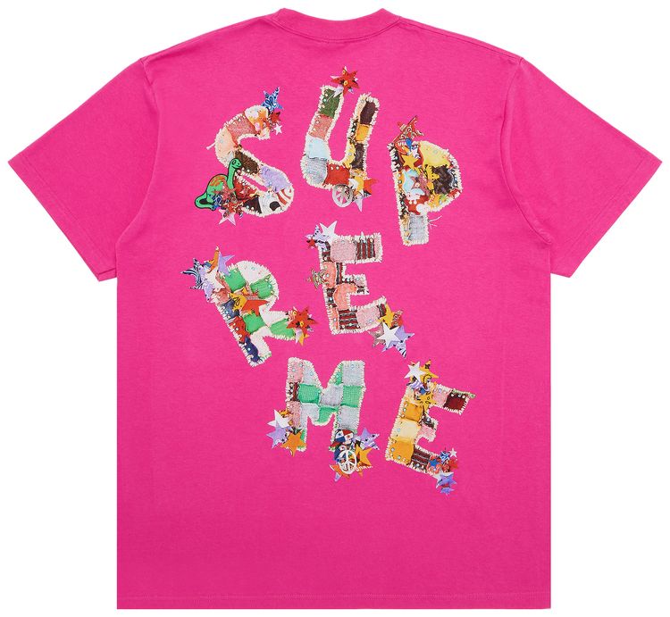 Supreme Patchwork Tee Fuchsia