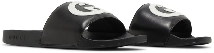 Gucci Slide Interlocking G   Black