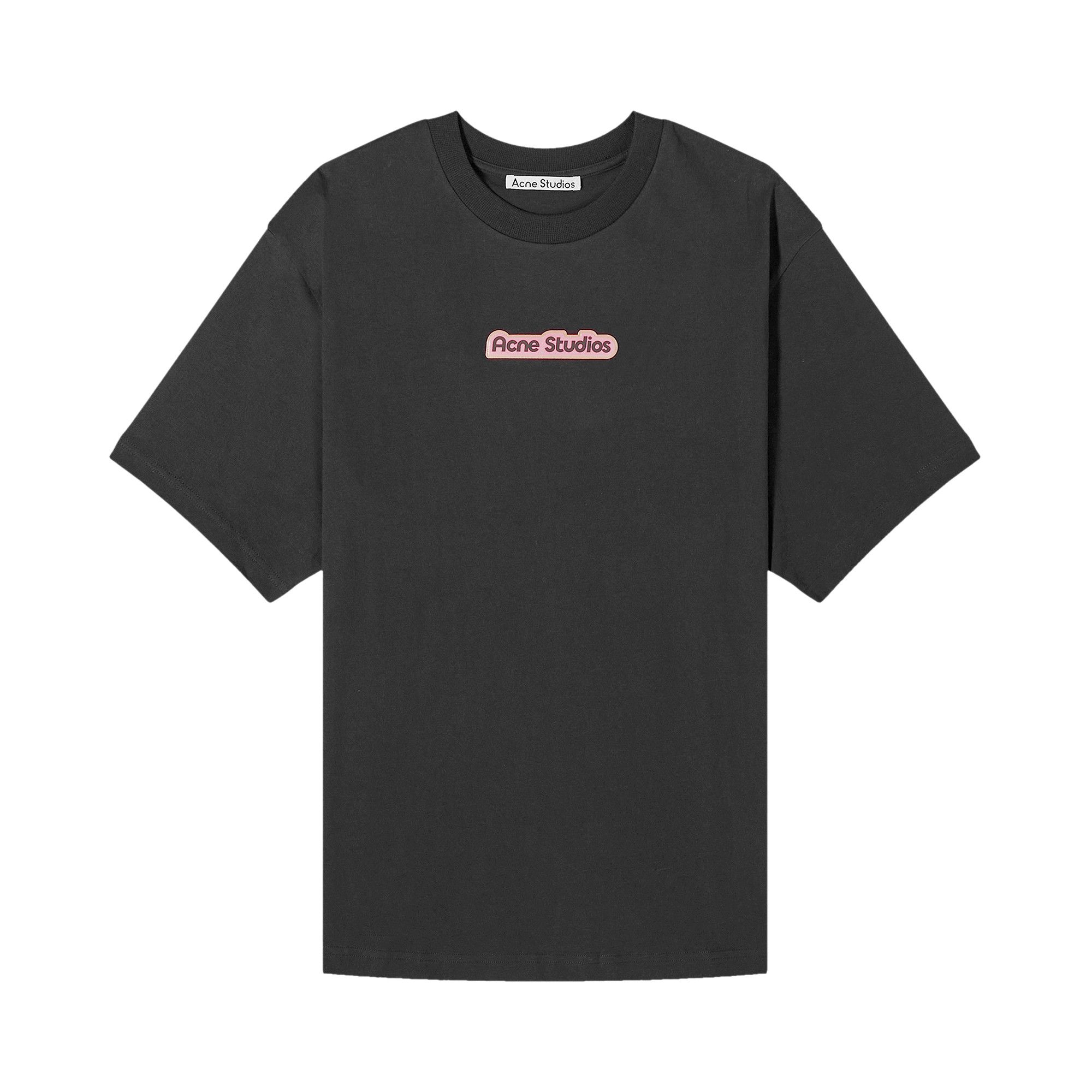 Size m Acne Studios Patch Logo T-Shirt 'Black/Pink'