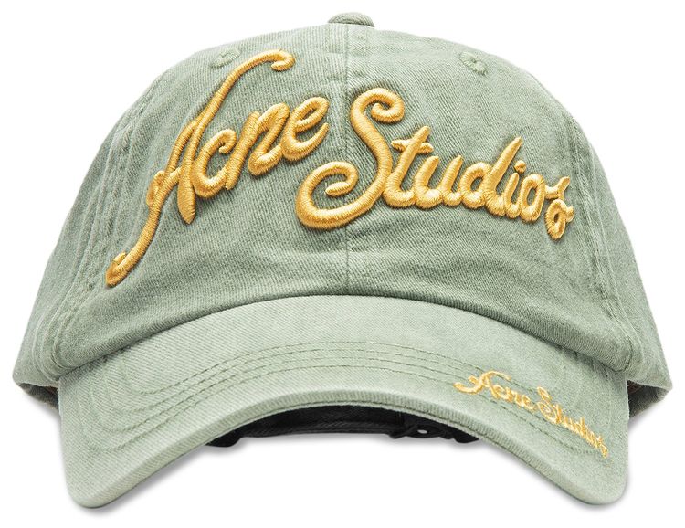 Acne Studios Logo Cap Sage Green