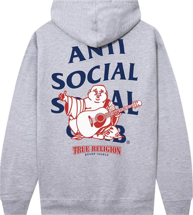 Anti Social Social Club x True Religion Anti Truth Premium Heavyweight Hoodie Grey