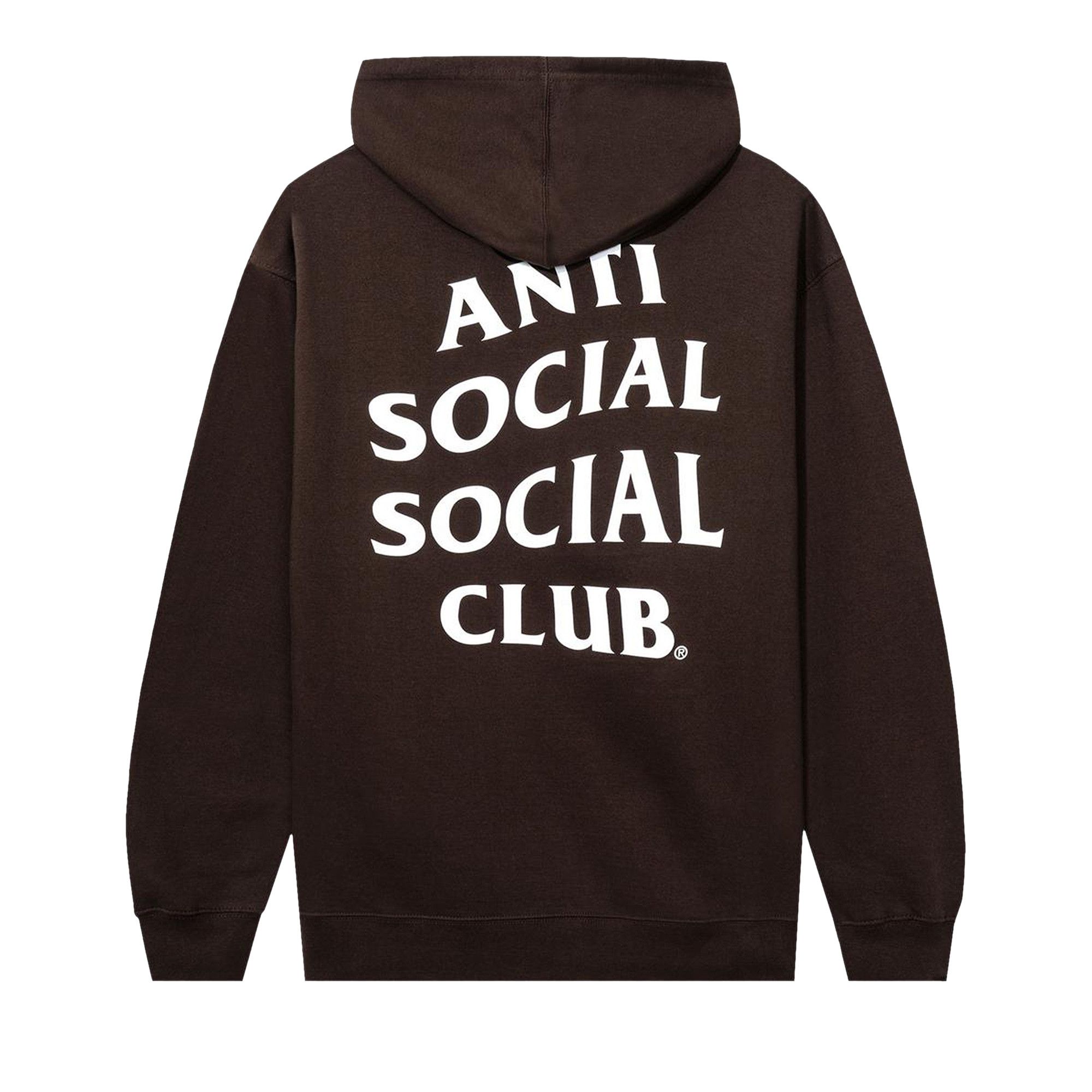 Size xxl Anti Social Social Club Mind Games Hoodie Brown