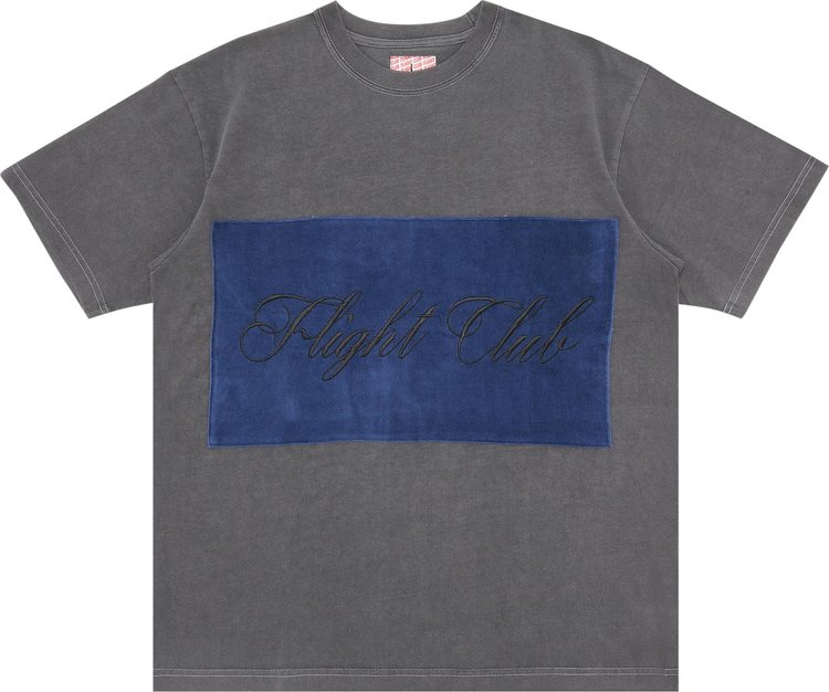 Flight Club Script T-Shirt 'Washed Black/Velour Navy'