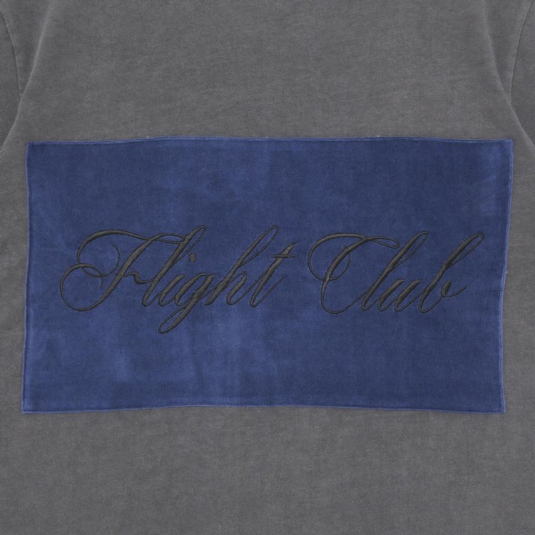 Flight Club Script T Shirt Washed BlackVelour Navy