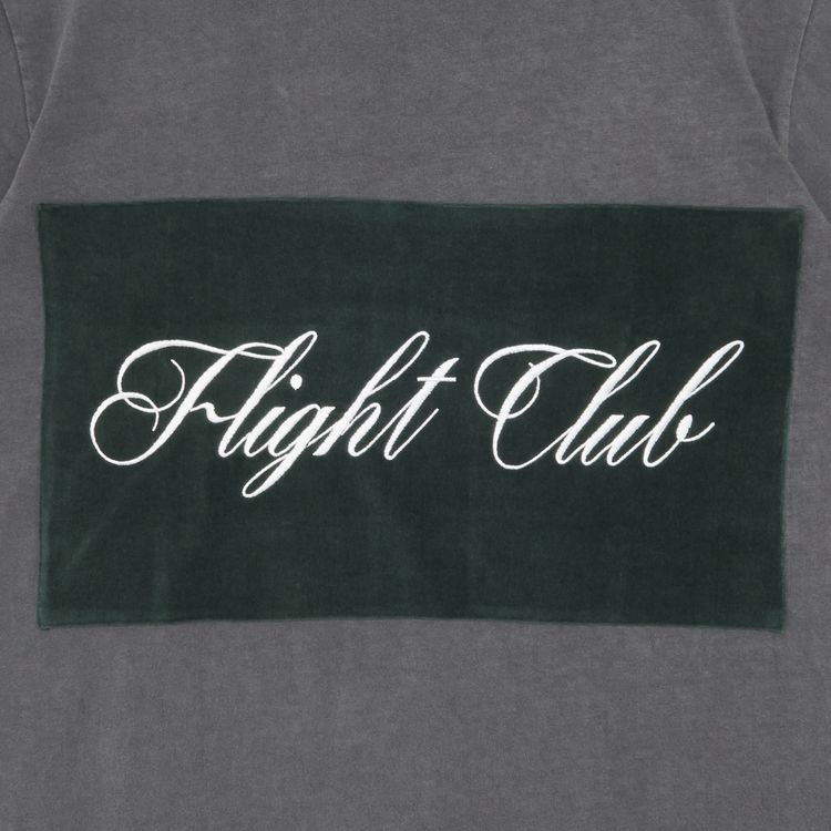Flight Club Script T Shirt Washed BlackVelour Green