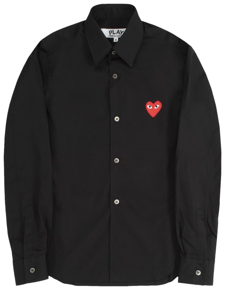 Comme des Garcons PLAY Small Heart Shirt Black
