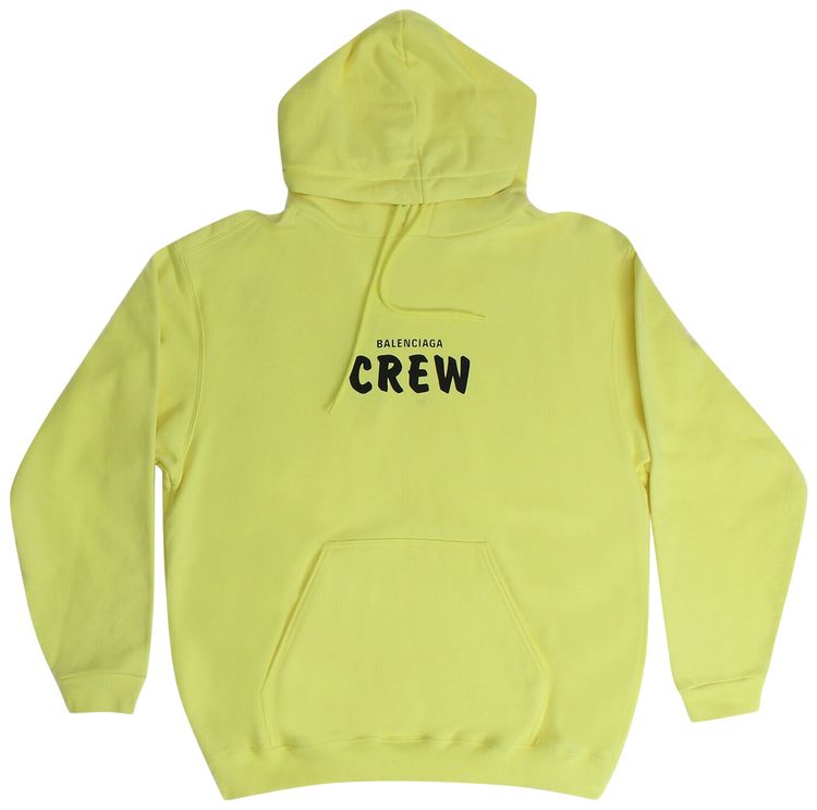 Balenciaga Crew Logo Hoodie LimeBlack