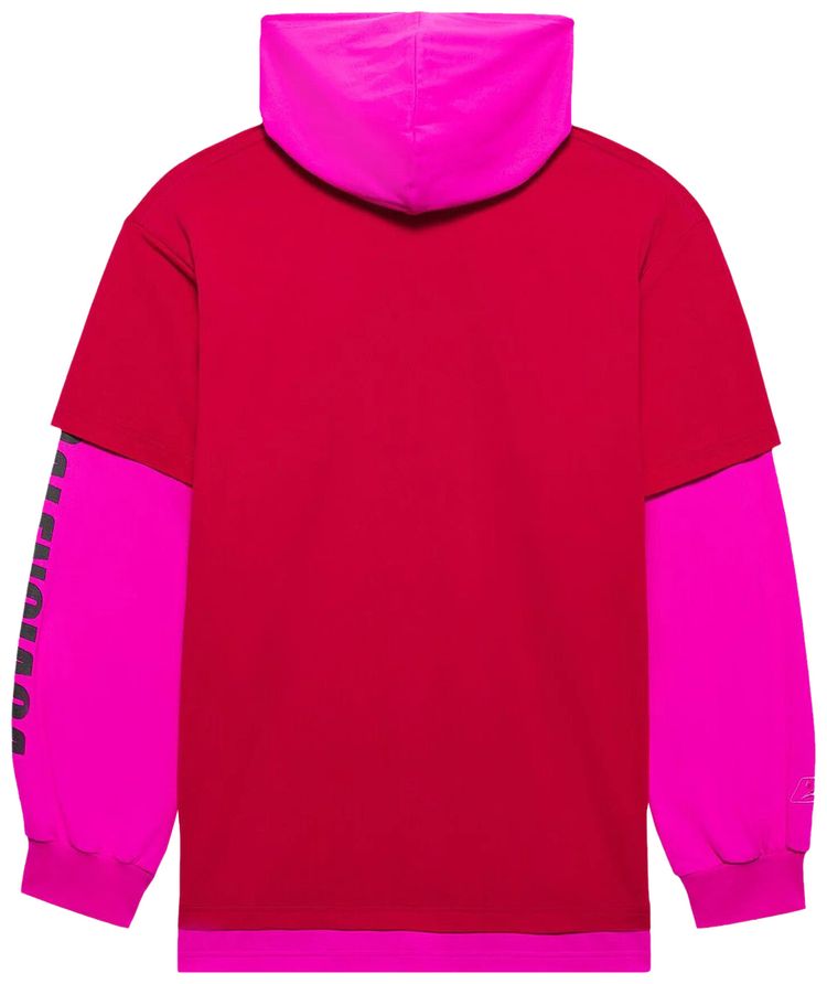 Balenciaga Your Logo Here Hooded T Shirt RaspberryWhite