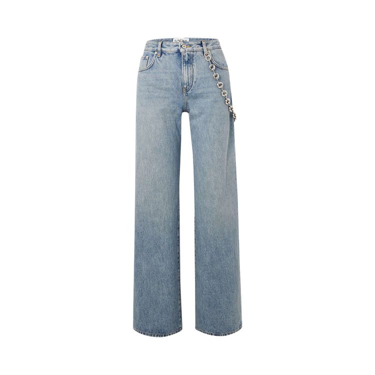 Loewe Chain Jeans Washed Denim
