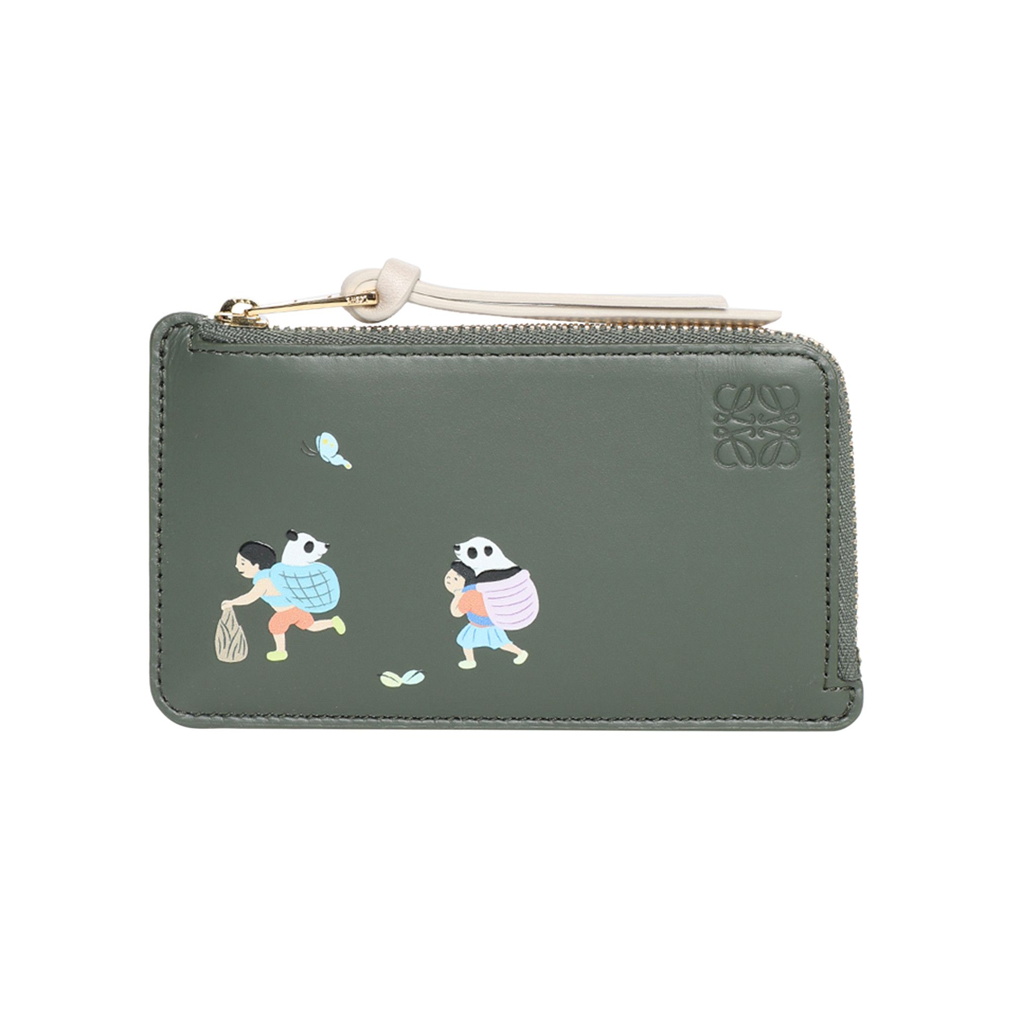 Buy Loewe Panda Cardholder 'Bottle Green' - C643Z40X44 4360